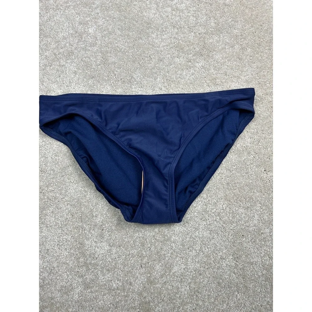 Kona Sol Swimwear Bottom Women's Blue M (8-10) High Coverage Hipster Recycled